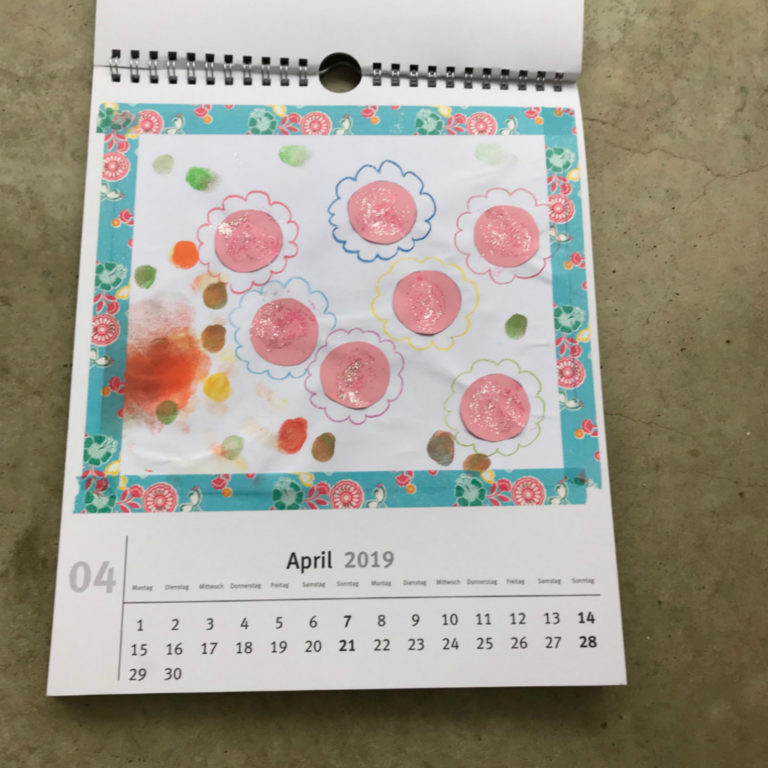 Kalender basteln mit Kleinkindern schatzenkind.de